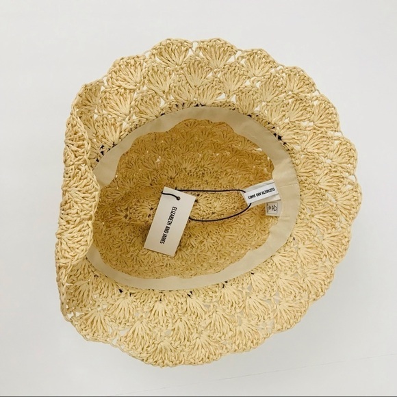 New! Elizabeth and James Bohemian Crochet Straw Hat